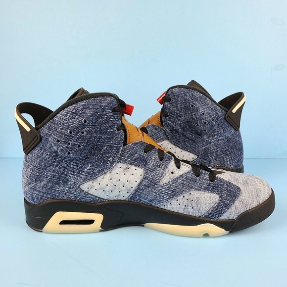 Air Jordan 6 VI Retro 2019 Washed Denim CT5340-401 Mens Size 13 - Picture 6 of 10